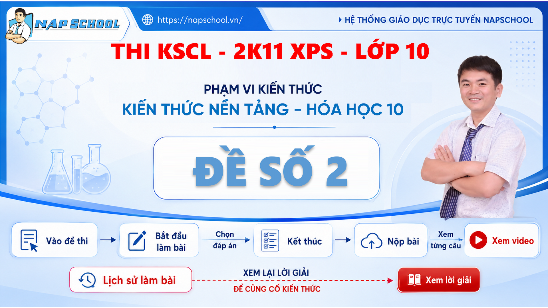 ĐỀ THI: KSCL - KIỂM TRA KIẾN THỨC NỀN TẢNG - HÓA 10 - SỐ 2